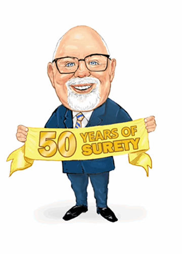 Portrait of Rich Anderson celebrating 50 years in surety